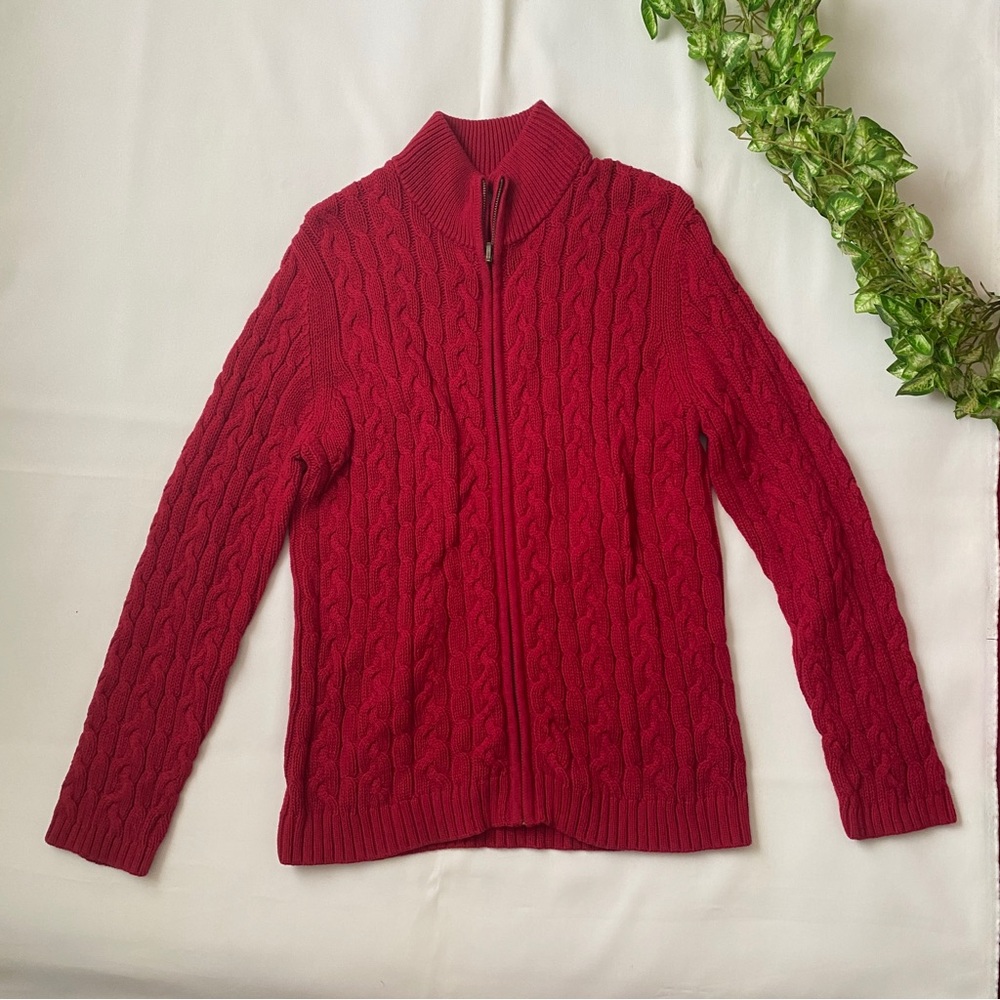 Cable Knit Cardigan Sweater